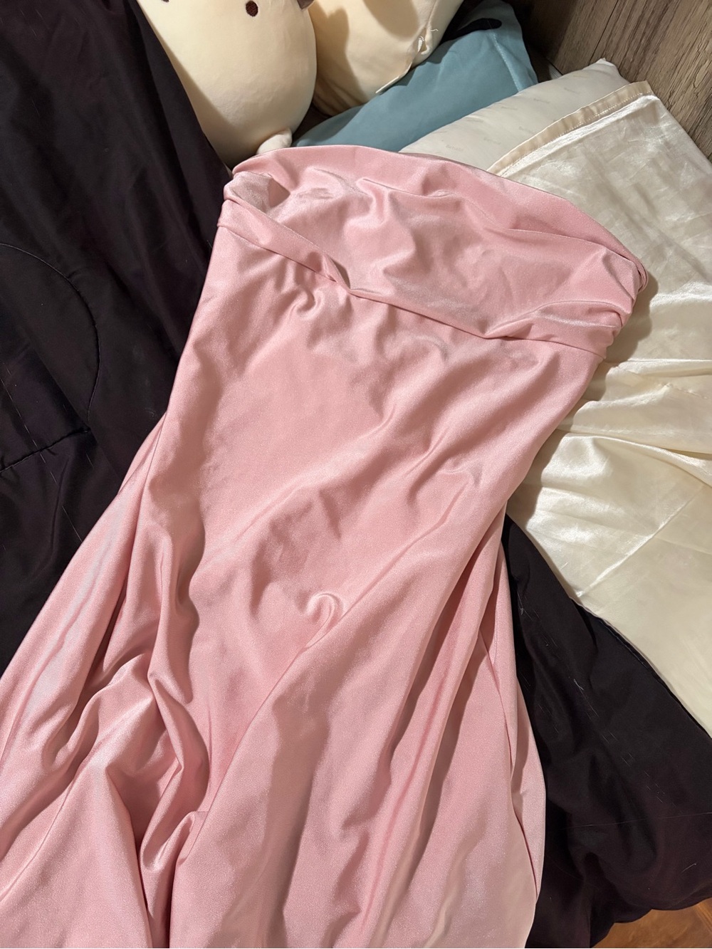 Windsor Strapless Light Pink Silk Dress